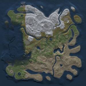 Thumbnail Rust Map: Procedural Map, Size: 4250, Seed: 443629095, 14 Monuments