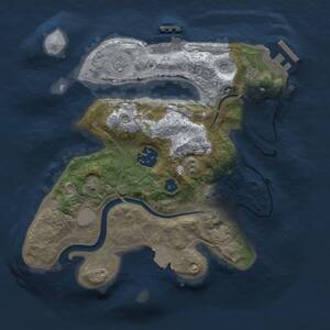 Thumbnail Rust Map: Procedural Map, Size: 2500, Seed: 1719776783, 8 Monuments