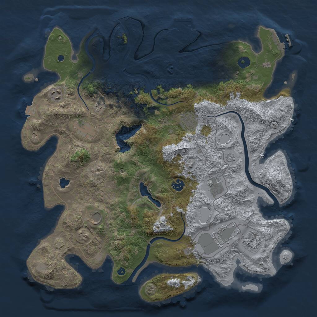 Rust Map: Procedural Map, Size: 4000, Seed: 271142069, 15 Monuments