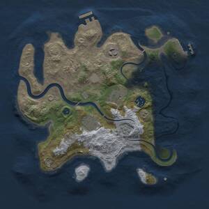Thumbnail Rust Map: Procedural Map, Size: 3000, Seed: 548395955, 10 Monuments