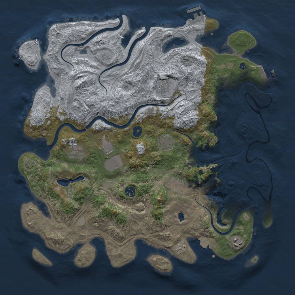 Rust Map: Procedural Map, Size: 4250, Seed: 1806526721, 14 Monuments