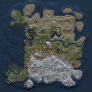 Thumbnail Rust Map: Procedural Map, Size: 4000, Seed: 79127912, 16 Monuments