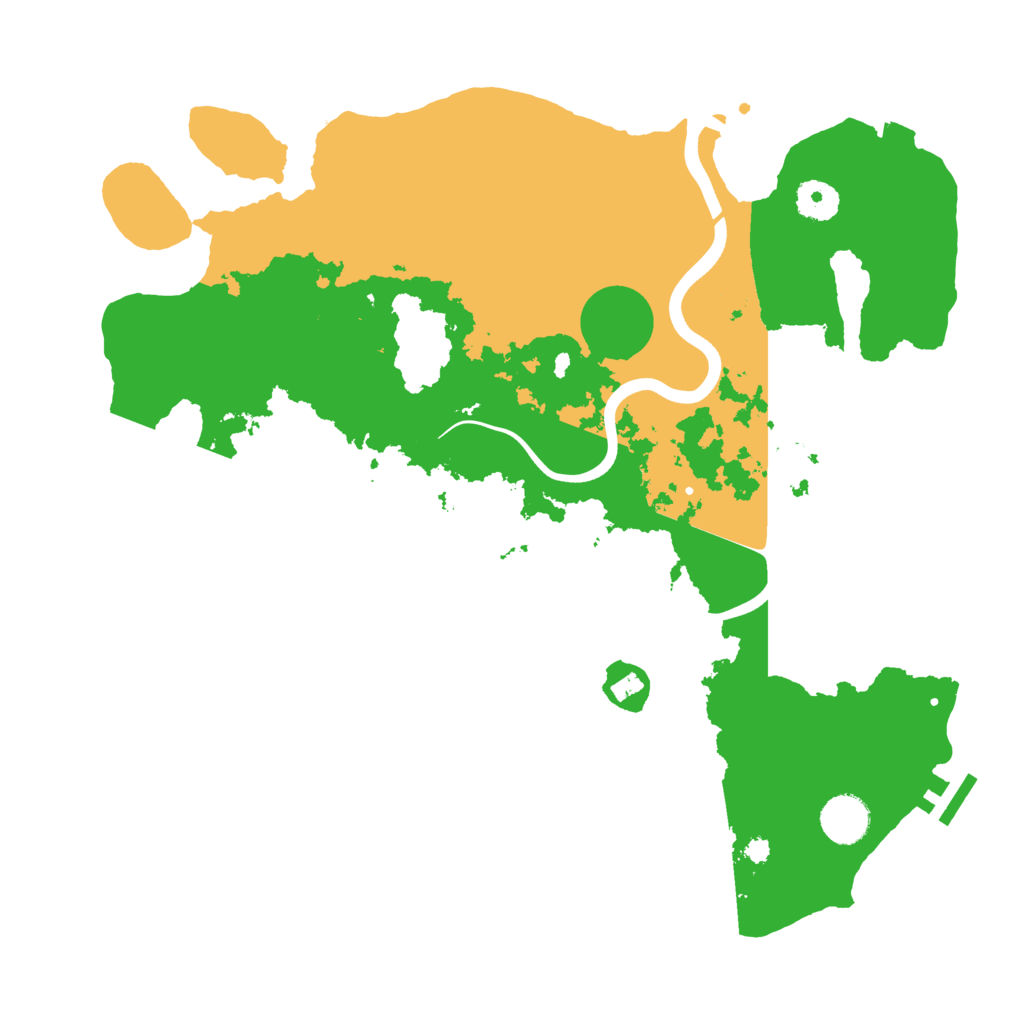 Biome Rust Map: Procedural Map, Size: 3700, Seed: 6742