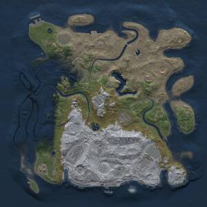 Thumbnail Rust Map: Procedural Map, Size: 4000, Seed: 1442426245, 15 Monuments