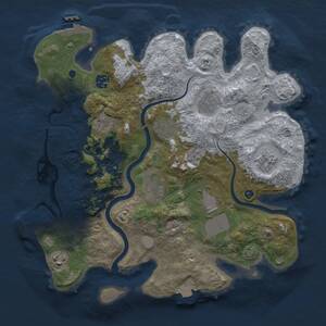 Thumbnail Rust Map: Procedural Map, Size: 3500, Seed: 56984, 15 Monuments