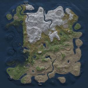 Thumbnail Rust Map: Procedural Map, Size: 4500, Seed: 647463, 16 Monuments