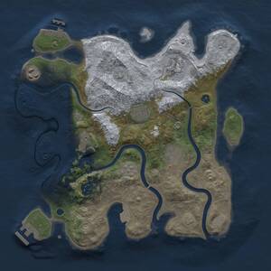 Thumbnail Rust Map: Procedural Map, Size: 3230, Seed: 1, 13 Monuments