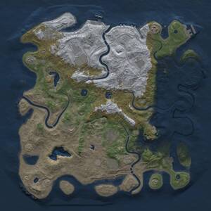 Thumbnail Rust Map: Procedural Map, Size: 4500, Seed: 512914280, 15 Monuments