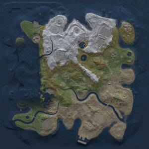 Thumbnail Rust Map: Procedural Map, Size: 3500, Seed: 483749978, 15 Monuments