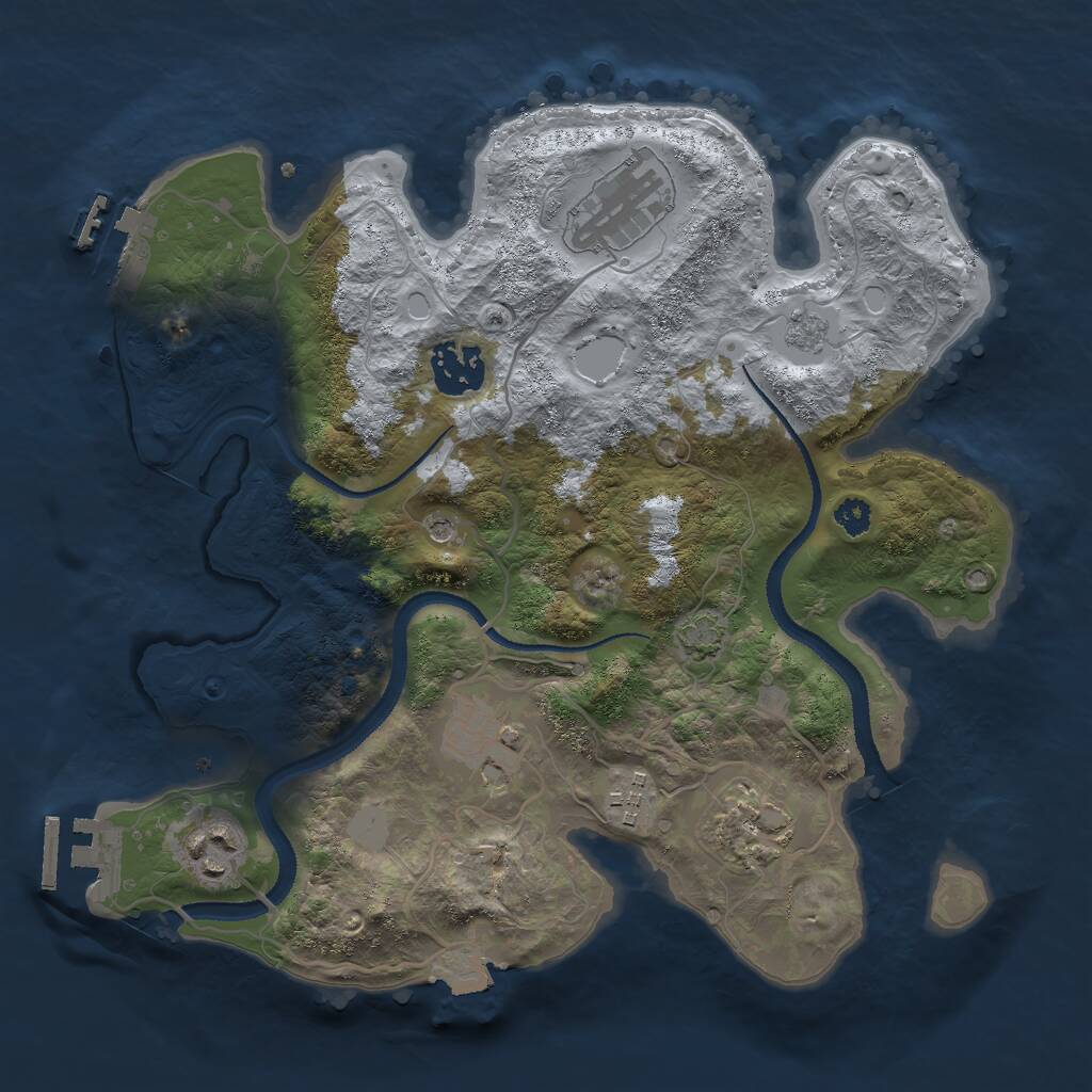 Rust Map: Procedural Map, Size: 3000, Seed: 26075463, 12 Monuments