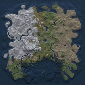 Thumbnail Rust Map: Procedural Map, Size: 5000, Seed: 1400756388, 17 Monuments