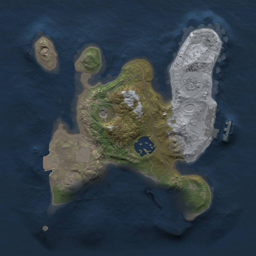 Rust Map: Procedural Map, Size: 2000, Seed: 96411535, 6 Monuments