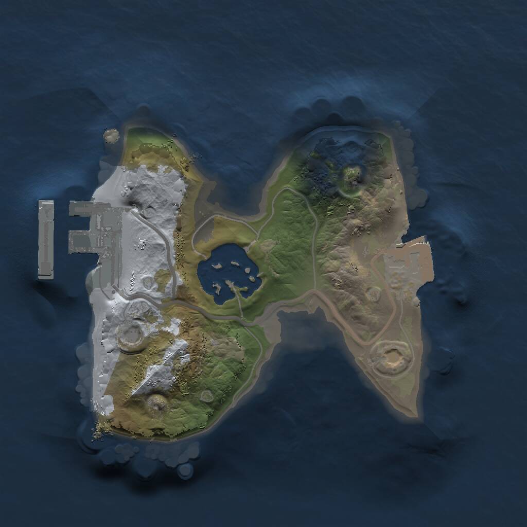 Rust Map: Procedural Map, Size: 1350, Seed: 1900961929, 3 Monuments