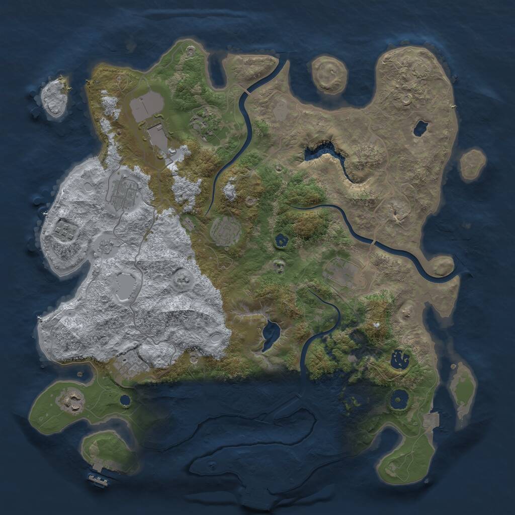 Rust Map: Procedural Map, Size: 4000, Seed: 1488755799, 15 Monuments