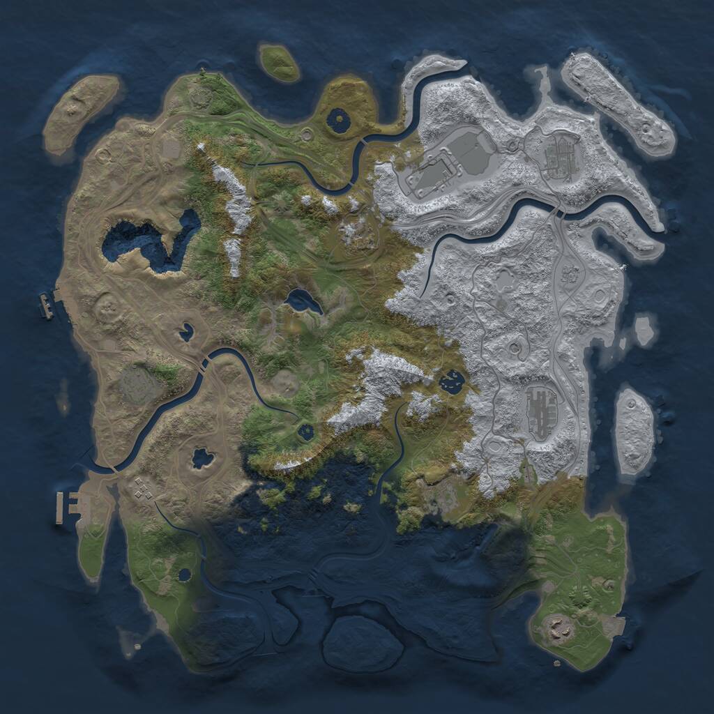 Rust Map: Procedural Map, Size: 4500, Seed: 1475819331, 15 Monuments