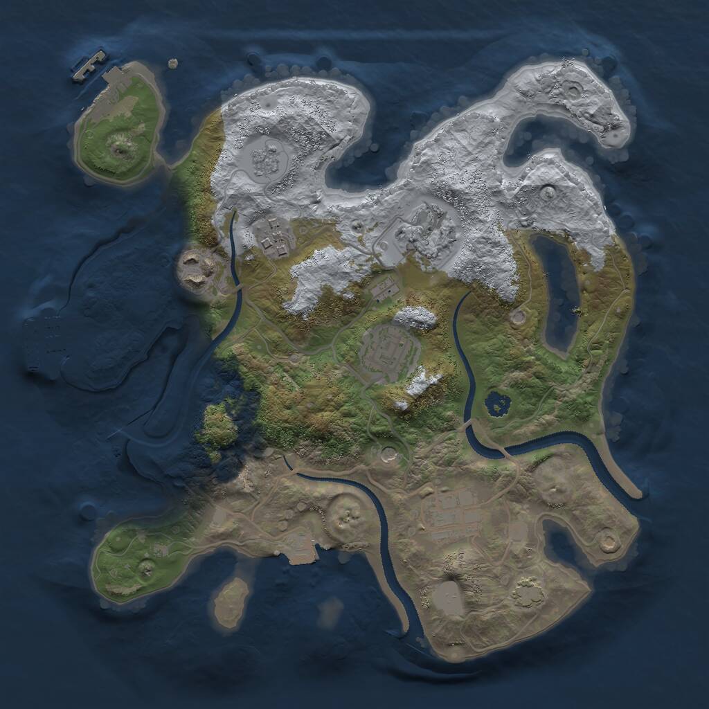 Rust Map: Procedural Map, Size: 2800, Seed: 348103, 11 Monuments