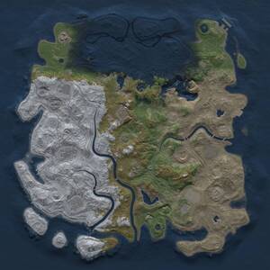 Thumbnail Rust Map: Procedural Map, Size: 4650, Seed: 192919448, 17 Monuments