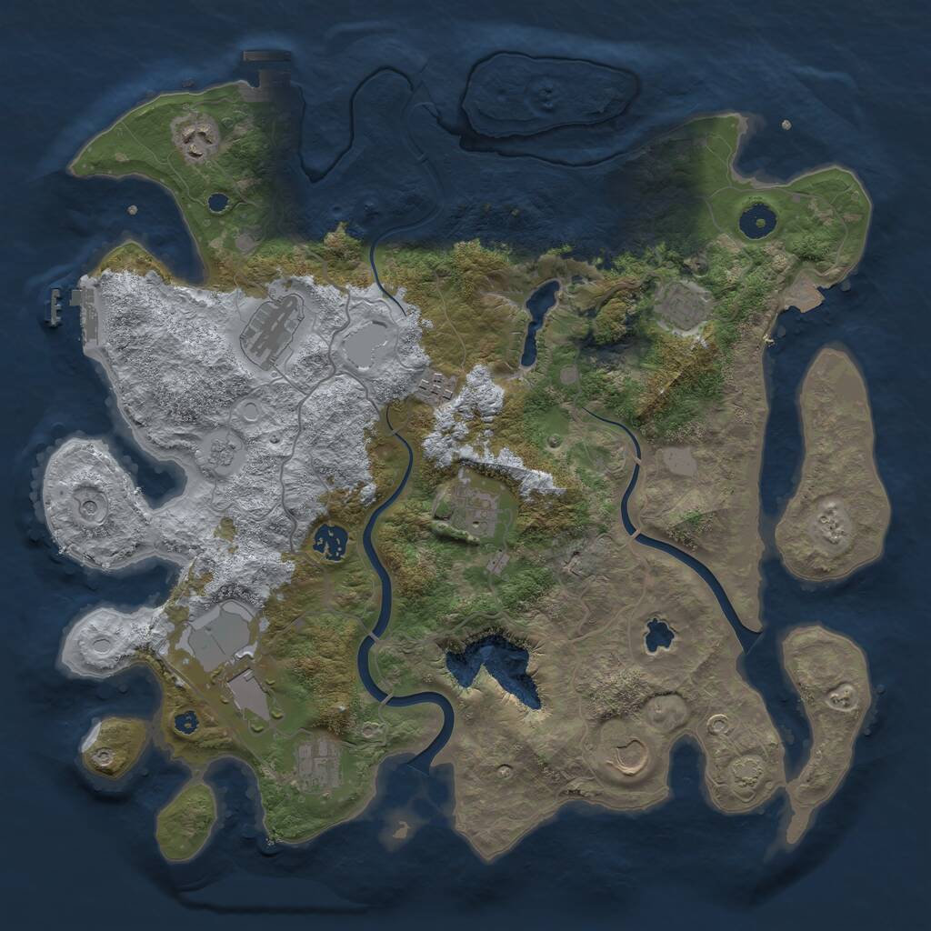 Rust Map: Procedural Map, Size: 4000, Seed: 1838615538, 15 Monuments