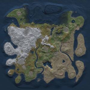Thumbnail Rust Map: Procedural Map, Size: 4000, Seed: 1838615538, 15 Monuments