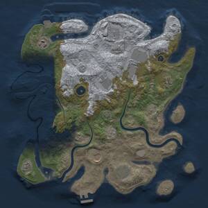 Thumbnail Rust Map: Procedural Map, Size: 3500, Seed: 75546576, 13 Monuments