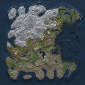 Thumbnail Rust Map: Procedural Map, Size: 4000, Seed: 744603843, 15 Monuments