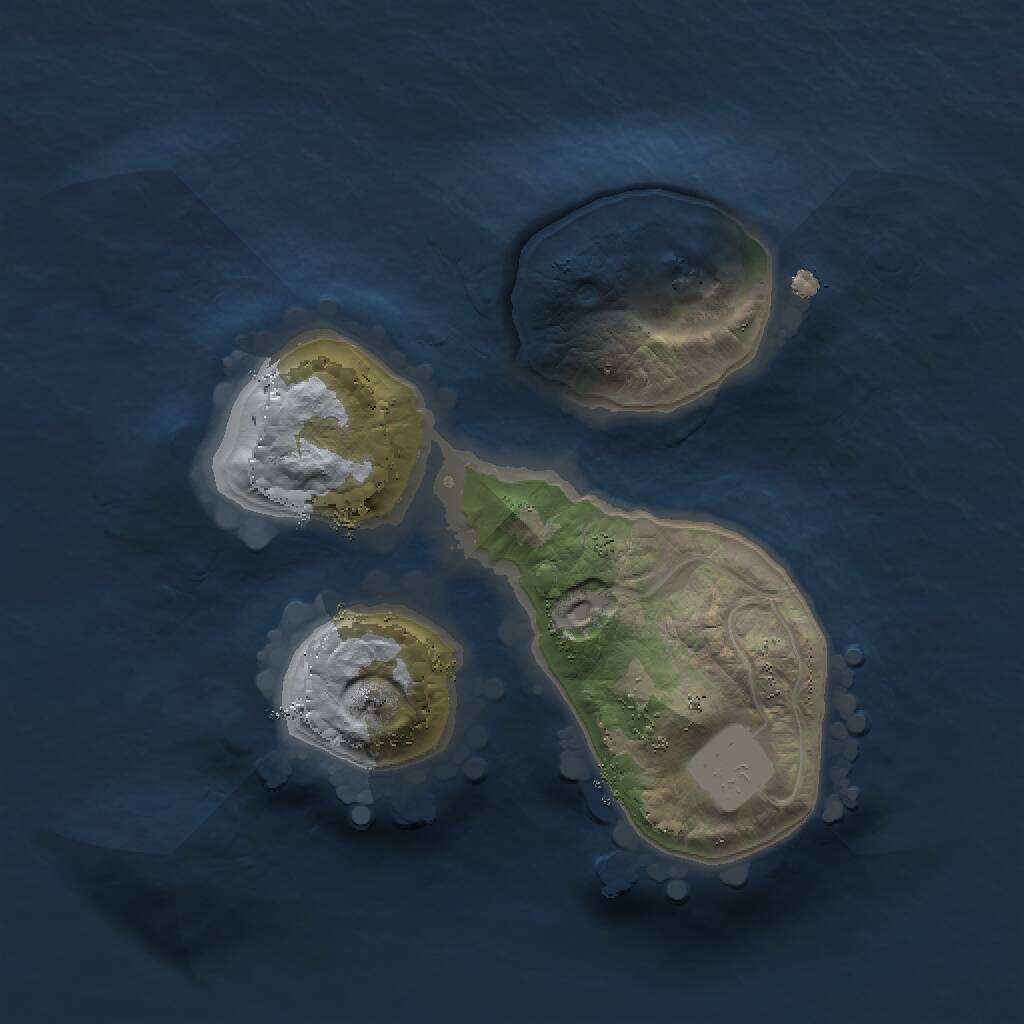 Rust Map: Procedural Map, Size: 1500, Seed: 27104, 1 Monuments