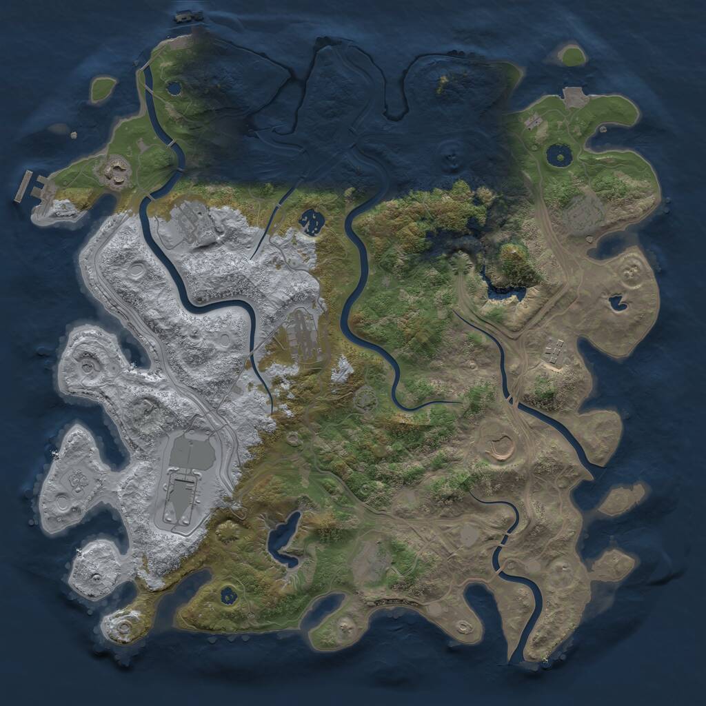 Rust Map: Procedural Map, Size: 4250, Seed: 1808468950, 15 Monuments