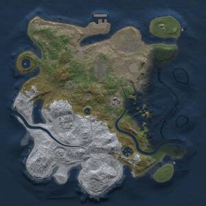Thumbnail Rust Map: Procedural Map, Size: 3200, Seed: 1766312, 12 Monuments