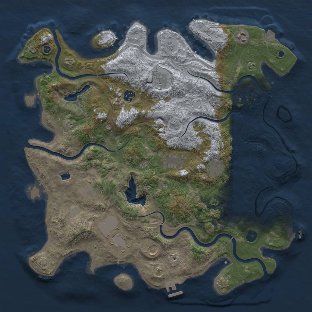 Rust Map: Procedural Map, Size: 4250, Seed: 1615974260, 15 Monuments