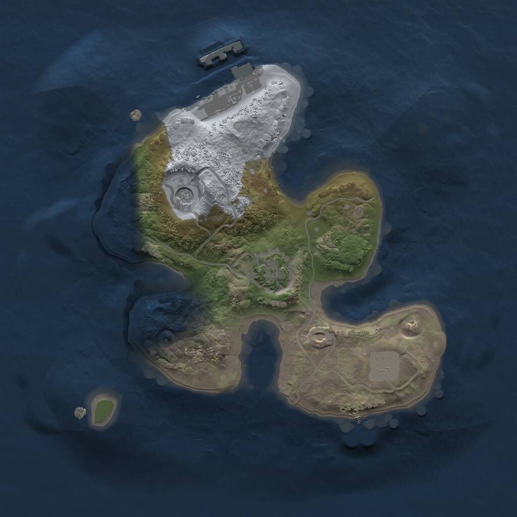 Rust Map: Procedural Map, Size: 1800, Seed: 1357571443, 4 Monuments