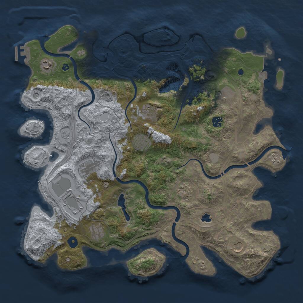 Rust Map: Procedural Map, Size: 4250, Seed: 9334556, 16 Monuments