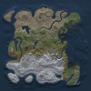 Thumbnail Rust Map: Procedural Map, Size: 4000, Seed: 1805838410, 15 Monuments