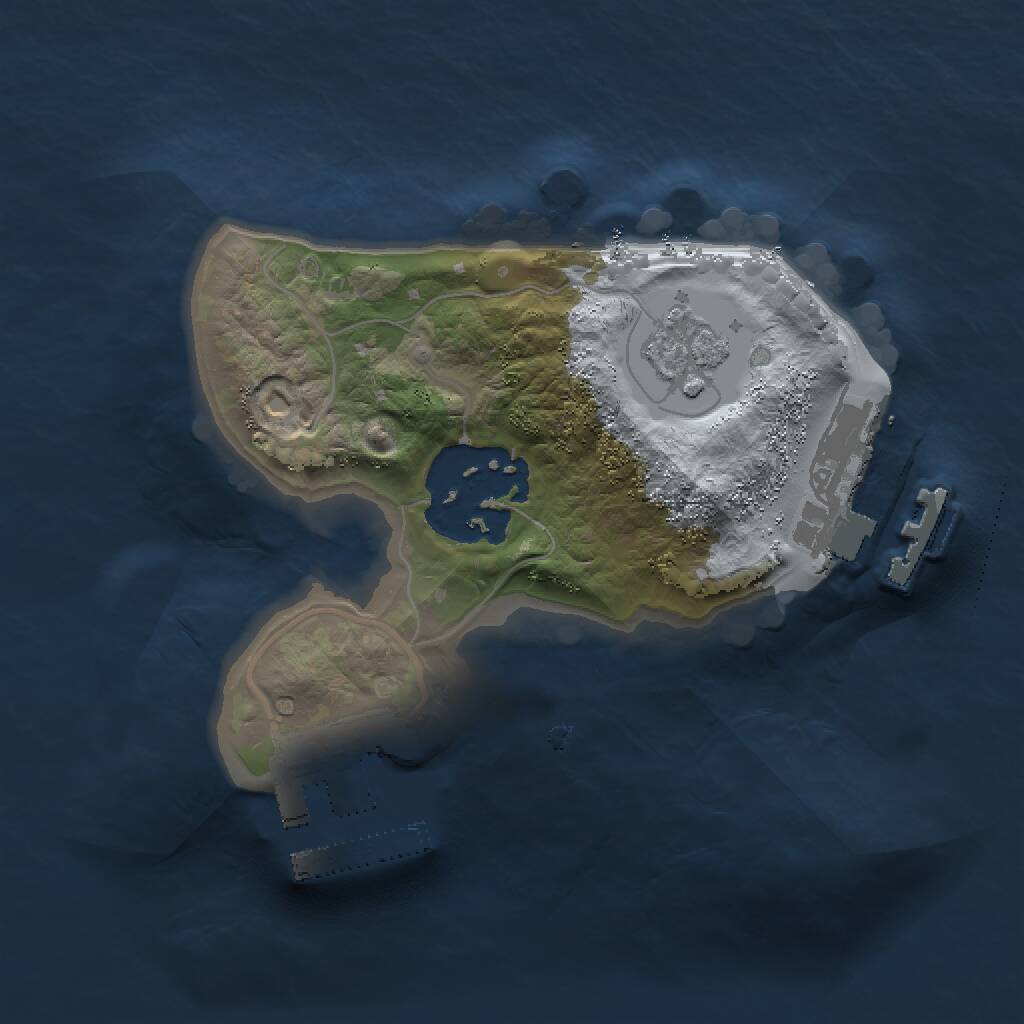 Rust Map: Procedural Map, Size: 1500, Seed: 490, 5 Monuments