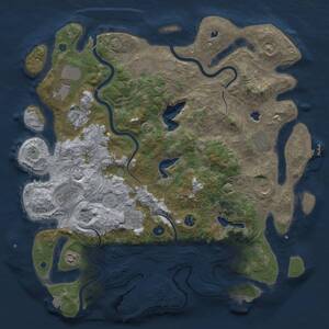 Thumbnail Rust Map: Procedural Map, Size: 4500, Seed: 275126102, 16 Monuments