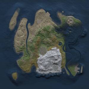 Thumbnail Rust Map: Procedural Map, Size: 2500, Seed: 1694162399, 7 Monuments