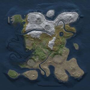 Thumbnail Rust Map: Procedural Map, Size: 3000, Seed: 1445702088, 9 Monuments