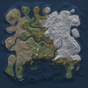 Thumbnail Rust Map: Procedural Map, Size: 3750, Seed: 158891827, 15 Monuments
