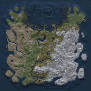 Thumbnail Rust Map: Procedural Map, Size: 4700, Seed: 1344339513, 16 Monuments