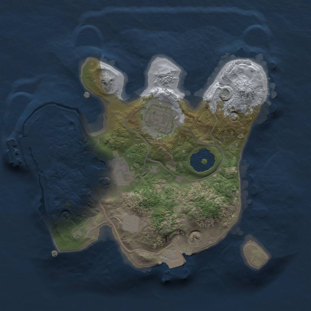 Rust Map: Procedural Map, Size: 2000, Seed: 378517506, 4 Monuments
