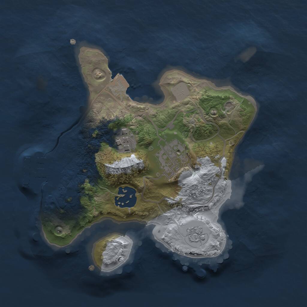 Rust Map: Procedural Map, Size: 2086, Seed: 481981, 6 Monuments