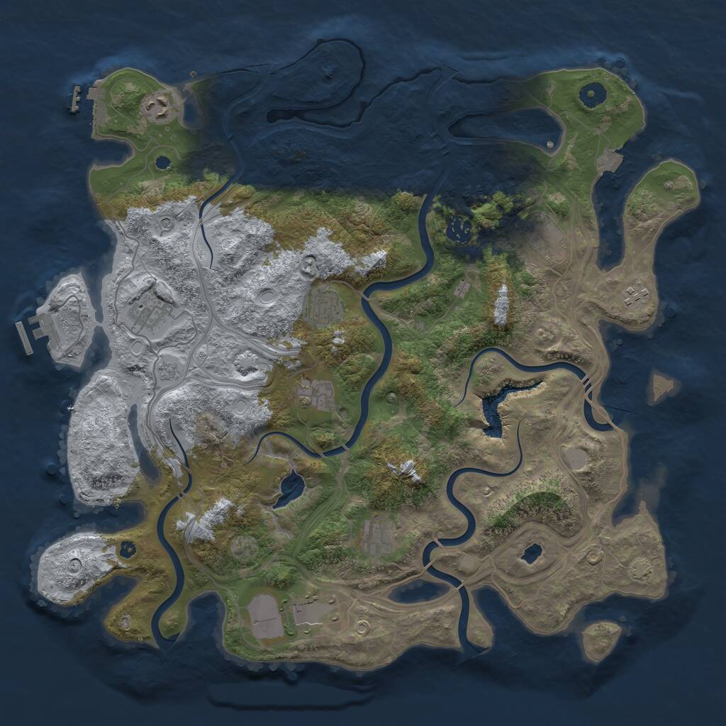 Rust Map: Procedural Map, Size: 4250, Seed: 108442046, 15 Monuments