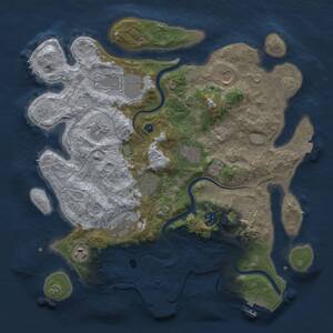 Thumbnail Rust Map: Procedural Map, Size: 3750, Seed: 1821267715, 16 Monuments