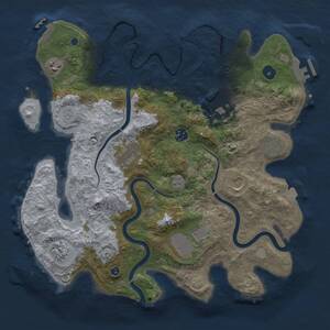 Thumbnail Rust Map: Procedural Map, Size: 3750, Seed: 1292190438, 15 Monuments
