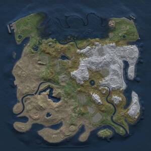 Thumbnail Rust Map: Procedural Map, Size: 4000, Seed: 98097, 15 Monuments