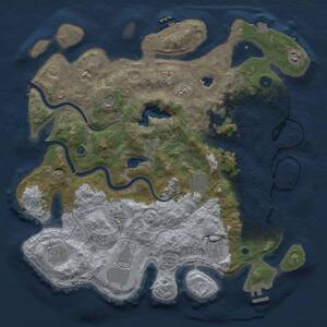 Thumbnail Rust Map: Procedural Map, Size: 4000, Seed: 1341153682, 15 Monuments