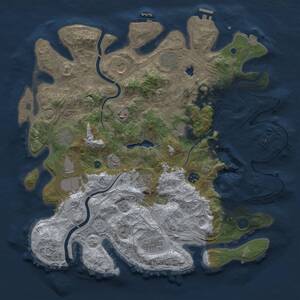 Thumbnail Rust Map: Procedural Map, Size: 4250, Seed: 1888883630, 16 Monuments