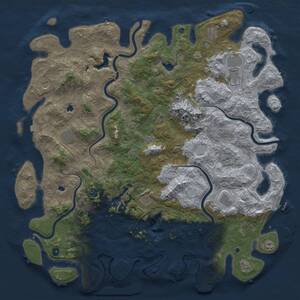 Thumbnail Rust Map: Procedural Map, Size: 5500, Seed: 1143675258, 17 Monuments