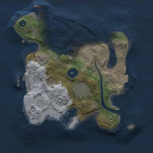 Thumbnail Rust Map: Procedural Map, Size: 2300, Seed: 2015717533, 6 Monuments