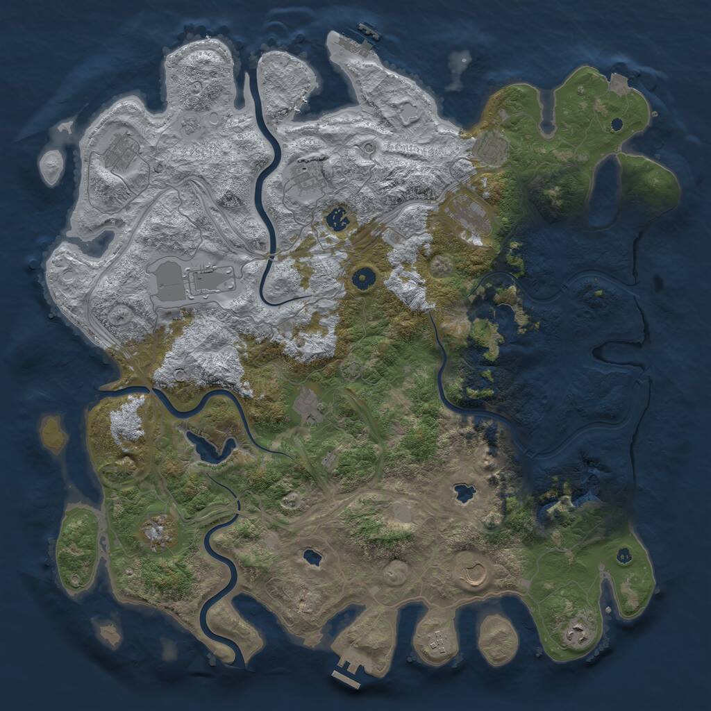 Rust Map: Procedural Map, Size: 4775, Seed: 2136591431, 17 Monuments
