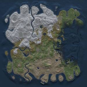 Thumbnail Rust Map: Procedural Map, Size: 4775, Seed: 2136591431, 17 Monuments
